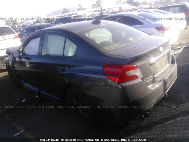 JF1VA1D63F9813303 - 2015 SUBARU WRX PREMIUM GRAY photo 3