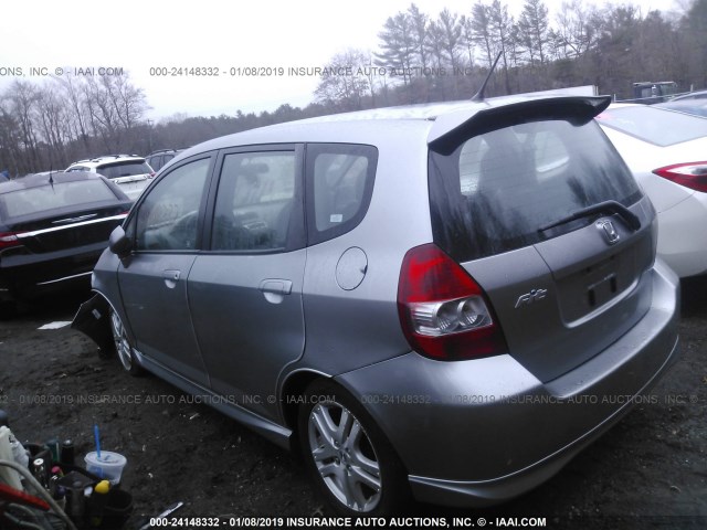 JHMGD38627S063210 - 2007 HONDA FIT S 灰色 照片 3