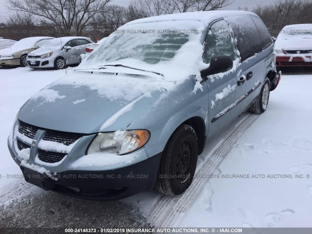 1D4GP25353B109283 - 2003 DODGE CARAVAN SE BLUE photo 2