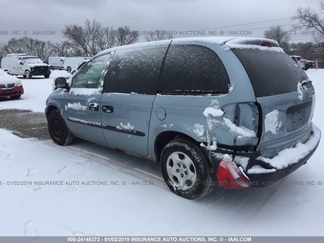 1D4GP25353B109283 - 2003 DODGE CARAVAN SE BLUE photo 3