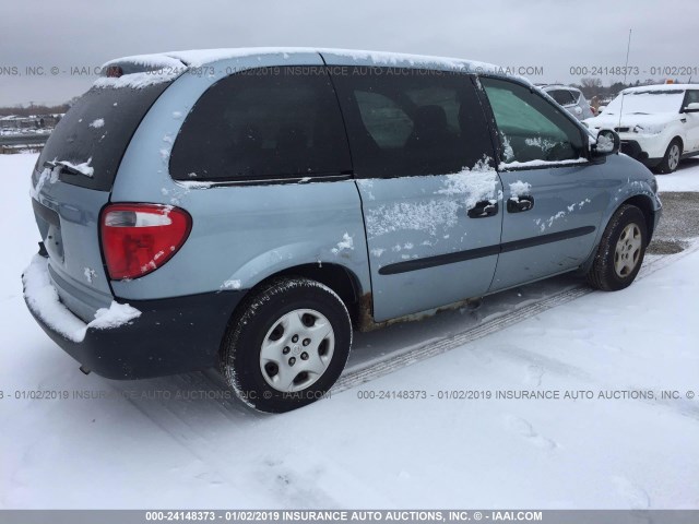 1D4GP25353B109283 - 2003 DODGE CARAVAN SE BLUE photo 4