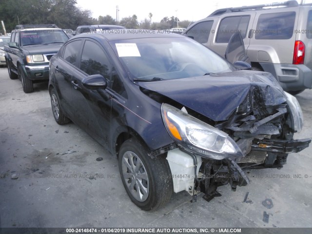 KNADM4A39F6426603 - 2015 KIA RIO LX BLACK photo 1