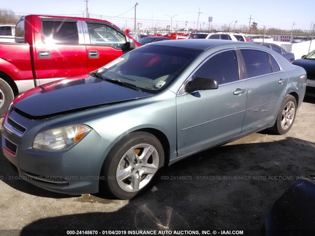 1G1ZG57BX9F134363 - 2009 CHEVROLET MALIBU LS Light Blue photo 2
