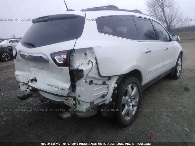 1GNKVJKD6GJ152893 - 2016 CHEVROLET TRAVERSE LTZ WHITE photo 4