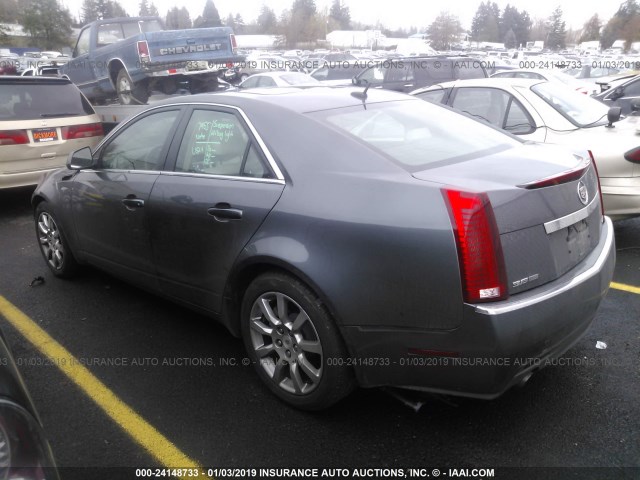 1G6DR57V280150177 - 2008 CADILLAC CTS HI FEATURE V6 GRAY photo 3