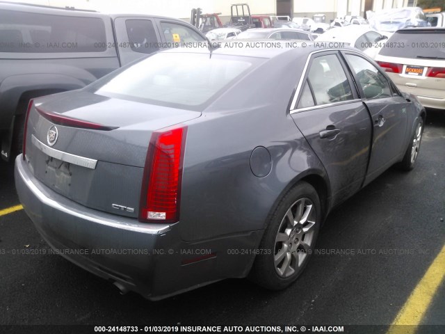 1G6DR57V280150177 - 2008 CADILLAC CTS HI FEATURE V6 GRAY photo 4