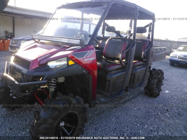 4XAWH9EA7EB186115 - 2014 POLARIS RANGER 900 CREW RED photo 2