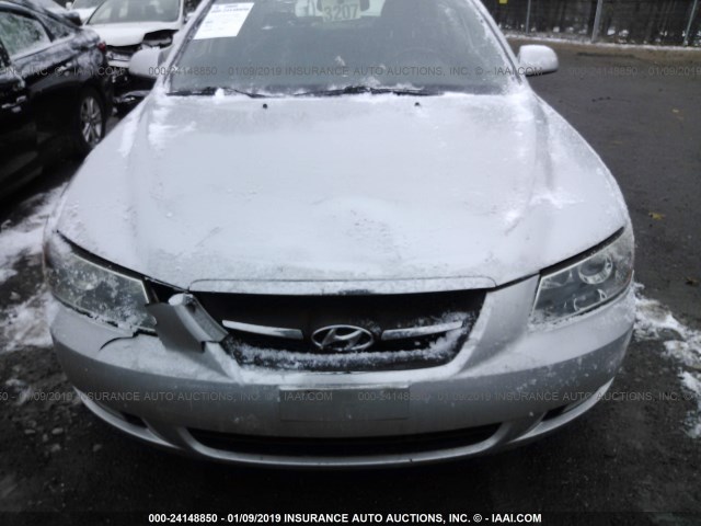 5NPEU46F97H262108 - 2007 HYUNDAI SONATA SE/LIMITED SILVER photo 6