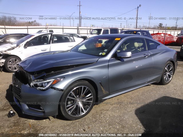 JN1CV7EK2HM111304 - 2017 INFINITI Q60 PREMIUM Light Blue photo 2