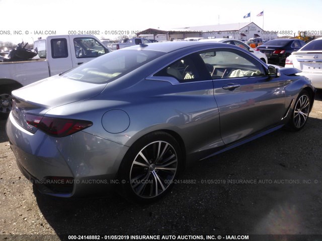 JN1CV7EK2HM111304 - 2017 INFINITI Q60 PREMIUM Light Blue photo 4