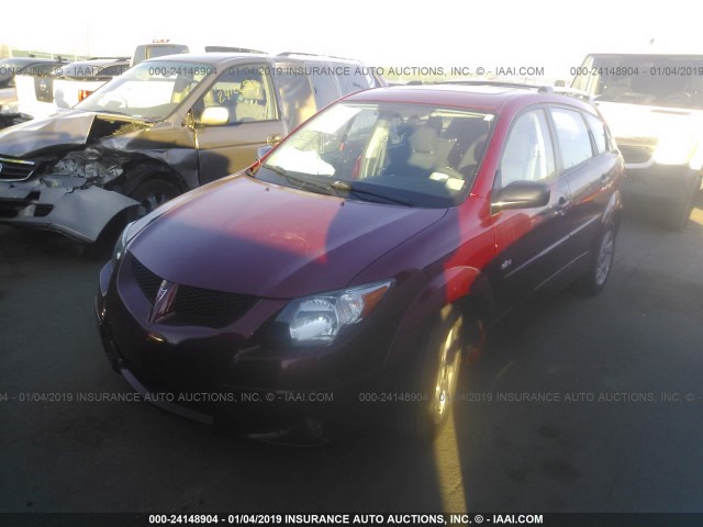 5Y2SL62863Z467512 - 2003 PONTIAC VIBE RED photo 2