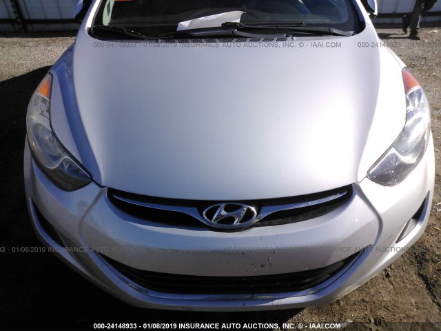 KMHDH4AE8DU859682 - 2013 HYUNDAI ELANTRA GLS/LIMITED SILVER photo 6