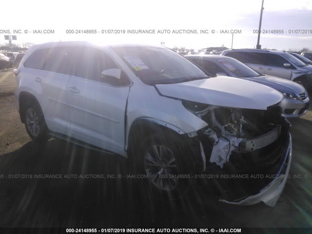 5TDZKRFH1FS105168 - 2015 TOYOTA HIGHLANDER LE/LE PLUS WHITE photo 1