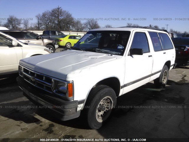 1GNCS13W3N2226131 - 1992 CHEVROLET BLAZER S10 WHITE photo 2