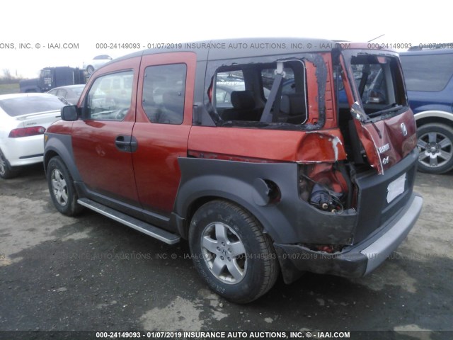 5J6YH27564L013892 - 2004 HONDA ELEMENT EX ORANGE photo 3