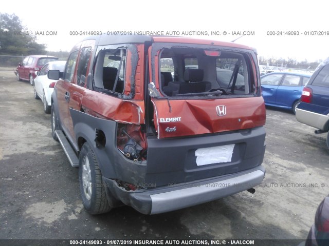 5J6YH27564L013892 - 2004 HONDA ELEMENT EX ORANGE photo 6