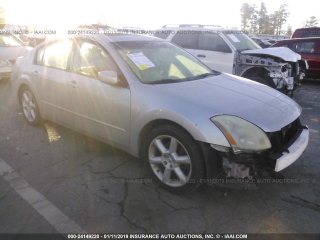 1N4BA41E04C893255 - 2004 NISSAN MAXIMA SE/SL SILVER photo 1