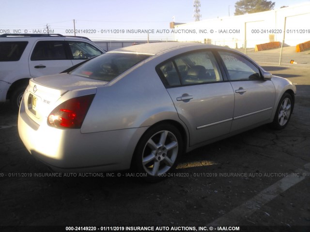 1N4BA41E04C893255 - 2004 NISSAN MAXIMA SE/SL SILVER photo 4