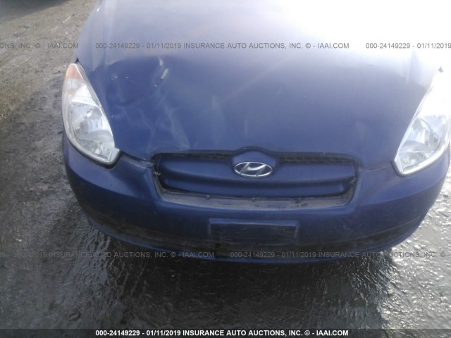 KMHCM3AC4AU165969 - 2010 HYUNDAI Accent BLUE/GS BLUE photo 6