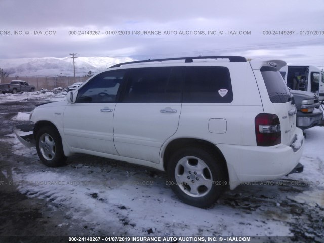 JTEEP21A570190081 - 2007 TOYOTA HIGHLANDER SPORT/LIMITED WHITE photo 3