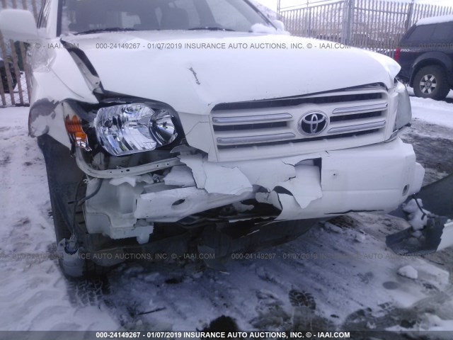 JTEEP21A570190081 - 2007 TOYOTA HIGHLANDER SPORT/LIMITED WHITE photo 6