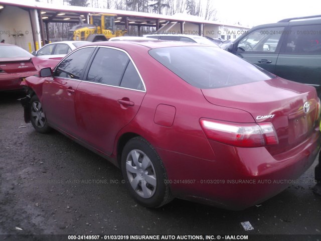 4T4BE46K78R041659 - 2008 TOYOTA CAMRY CE/LE/XLE/SE RED photo 3
