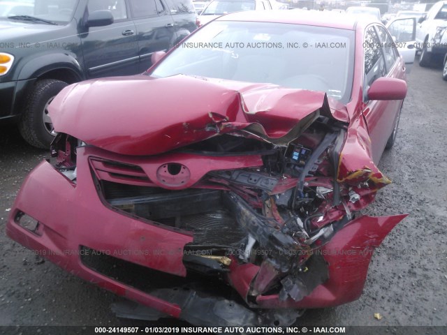 4T4BE46K78R041659 - 2008 TOYOTA CAMRY CE/LE/XLE/SE RED photo 6