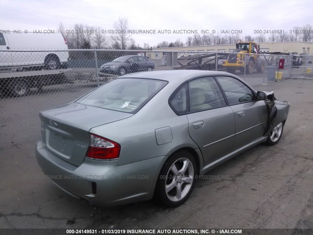 4S3BL626X97223154 - 2009 SUBARU LEGACY 2.5I LIMITED GREEN photo 4