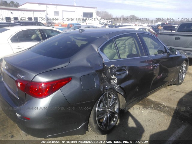 JN1AV7AP8EM691162 - 2014 INFINITI Q50 HYBRID PREMIUM/SPORT GRAY photo 6