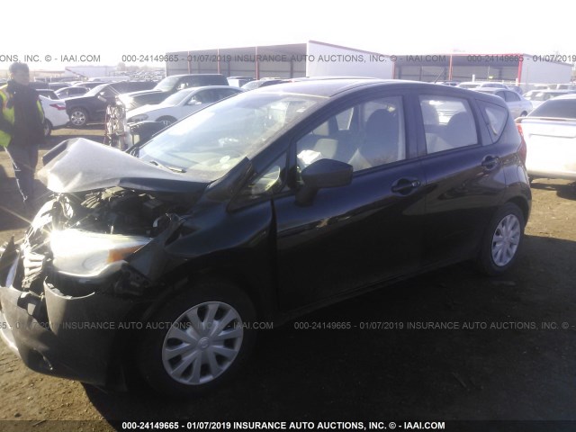 3N1CE2CP2FL390889 - 2015 NISSAN VERSA NOTE S/S PLUS/SV/SL/SR BLACK photo 2