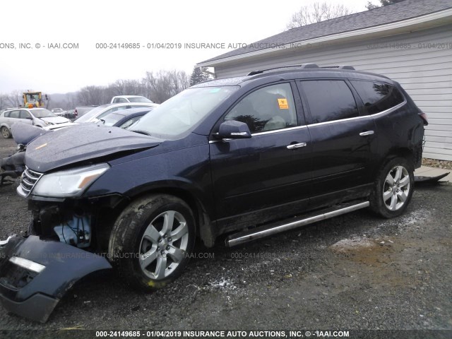 1GNKRGKD5HJ132790 - 2017 CHEVROLET TRAVERSE LT BLUE photo 2