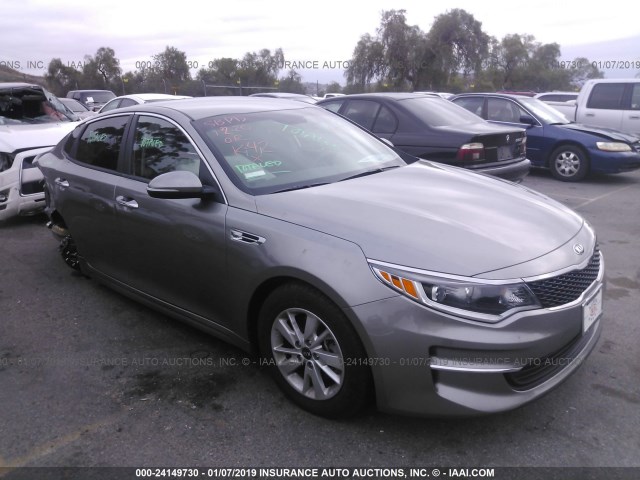 5XXGT4L3XJG237842 - 2018 KIA OPTIMA LX/S GRAY photo 1