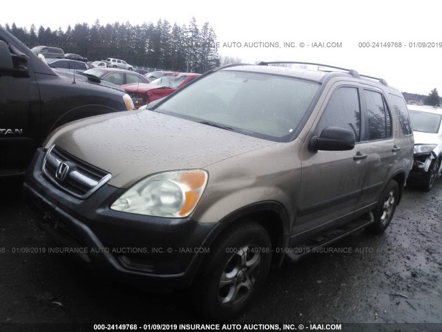 JHLRD78412C078853 - 2002 HONDA CR-V LX TAN photo 2