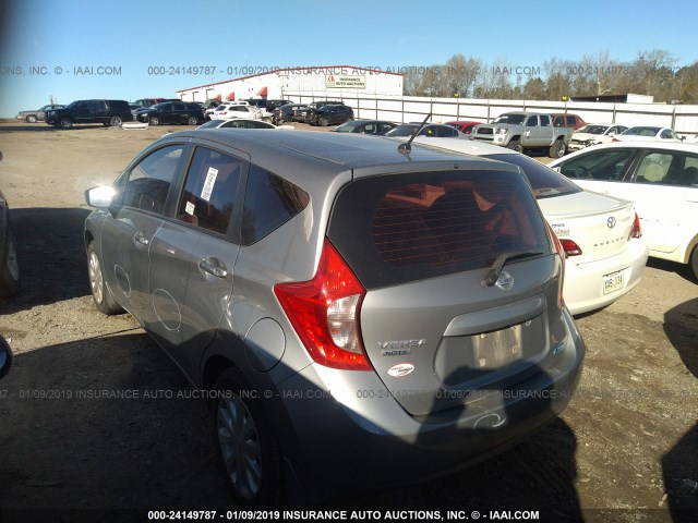 3N1CE2CP6FL431220 - 2015 NISSAN VERSA NOTE S/S PLUS/SV/SL/SR SILVER photo 3