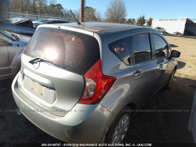 3N1CE2CP6FL431220 - 2015 NISSAN VERSA NOTE S/S PLUS/SV/SL/SR SILVER photo 4