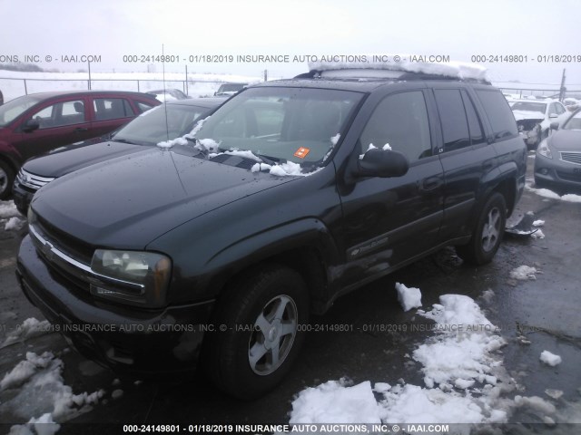 1GNDT13S842289707 - 2004 CHEVROLET TRAILBLAZER LS/LT GRAY photo 2