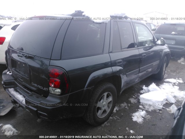 1GNDT13S842289707 - 2004 CHEVROLET TRAILBLAZER LS/LT GRAY photo 4