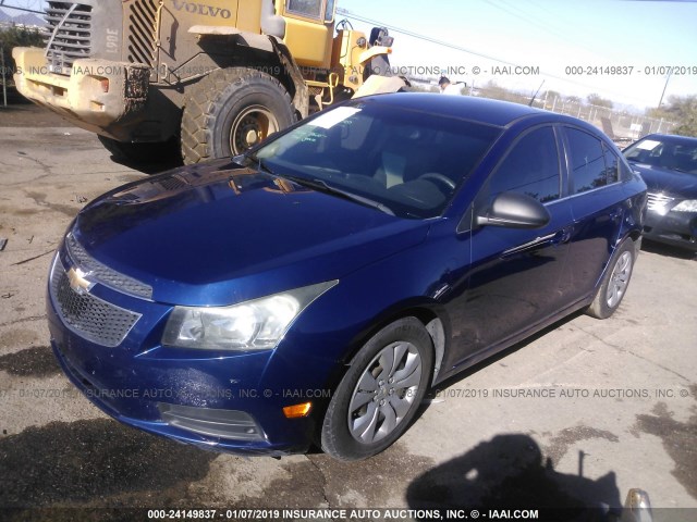 1G1PC5SH8C7141649 - 2012 CHEVROLET CRUZE LS BLUE photo 2