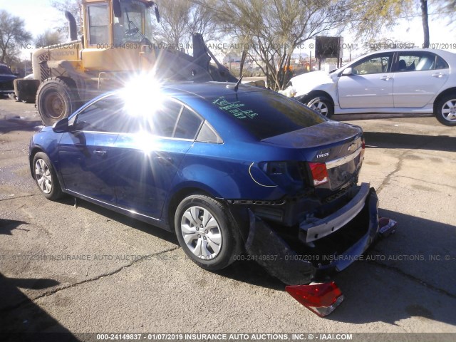 1G1PC5SH8C7141649 - 2012 CHEVROLET CRUZE LS BLUE photo 3