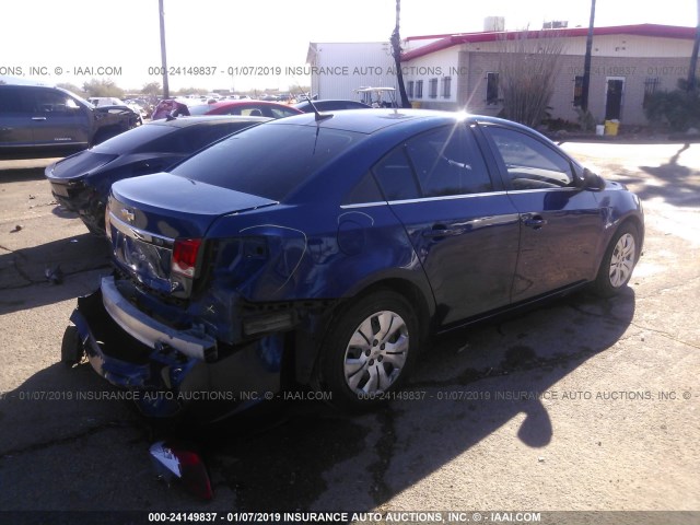 1G1PC5SH8C7141649 - 2012 CHEVROLET CRUZE LS BLUE photo 4