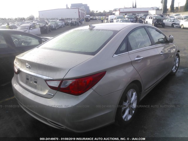 5NPEC4AC2BH302246 - 2011 HYUNDAI SONATA SE/LIMITED GOLD photo 4