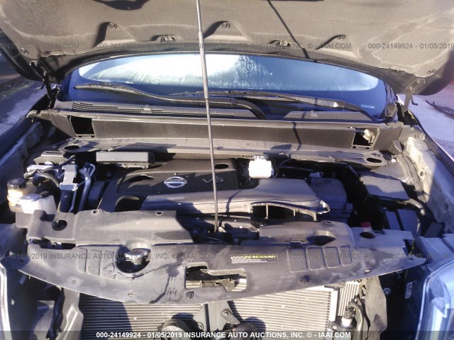 5N1AR2MM9EC724810 - 2014 NISSAN PATHFINDER S/SV/SL/PLATINUM Dark Blue photo 10