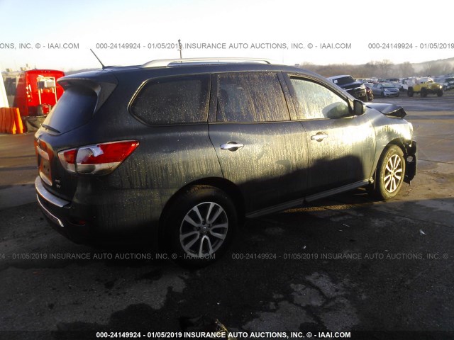 5N1AR2MM9EC724810 - 2014 NISSAN PATHFINDER S/SV/SL/PLATINUM Dark Blue photo 4