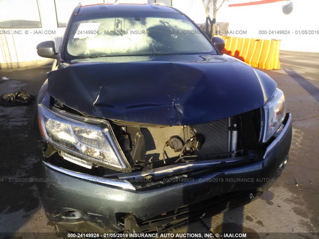 5N1AR2MM9EC724810 - 2014 NISSAN PATHFINDER S/SV/SL/PLATINUM Dark Blue photo 6