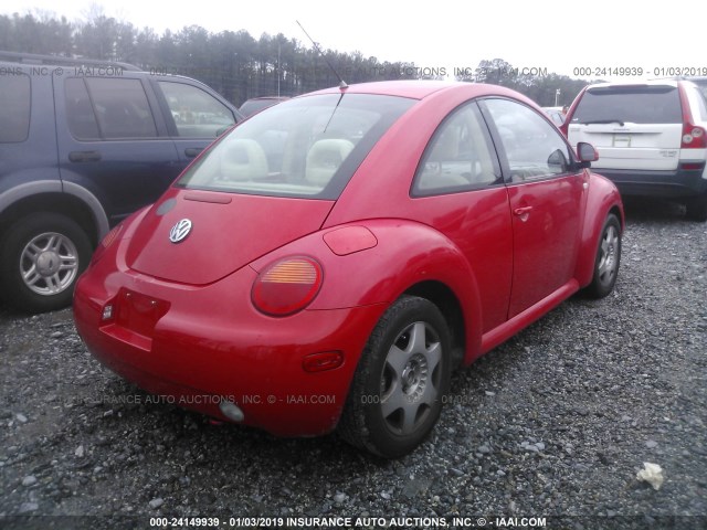 3VWBC21C3XM418092 - 1999 VOLKSWAGEN NEW BEETLE GL RED photo 4