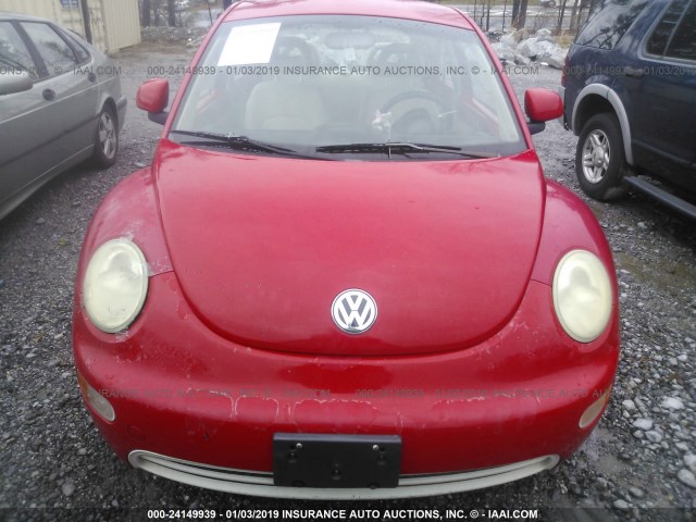 3VWBC21C3XM418092 - 1999 VOLKSWAGEN NEW BEETLE GL RED photo 6