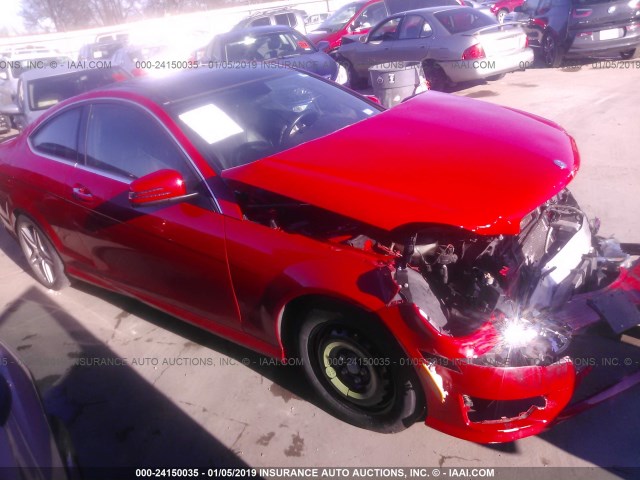 WDDGJ4HB4DF983556 - 2013 MERCEDES-BENZ C 250 RED photo 1