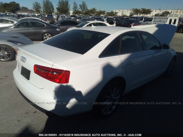 WAUCFAFCXFN002835 - 2015 AUDI A6 PREMIUM WHITE photo 4