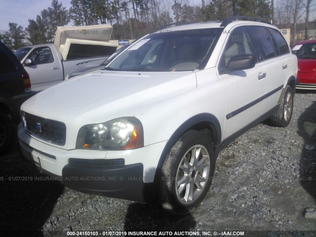 YV1CM91H141076430 - 2004 VOLVO XC90 T6 WHITE photo 2