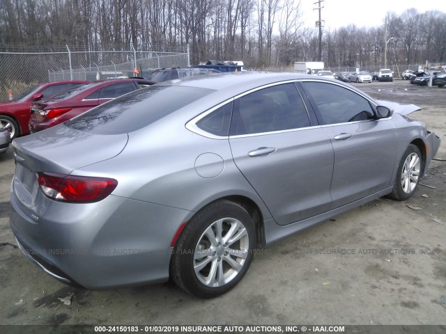 1C3CCCAB5FN707570 - 2015 CHRYSLER 200 LIMITED GRAY photo 4